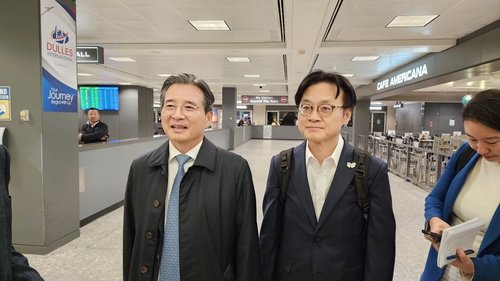 미국 방문한 김용범 정책실장(왼쪽)과 김정관 산업통상자원부 장관 (출처=연합뉴스)