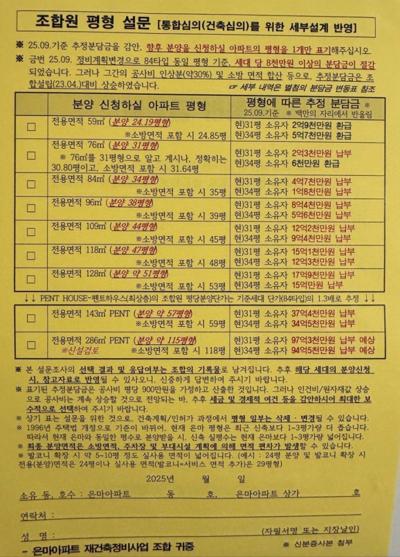 단독]강남 은마아파트 재건축 펜트하우스 전용 286㎡ 조합원 추정 분담금 97억 - 파이낸셜뉴스