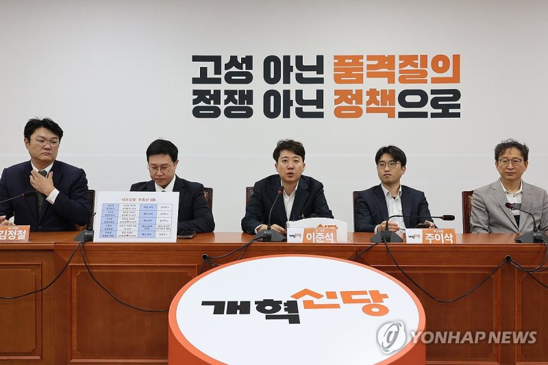 개혁신당 최고위원회의 (출처=연합뉴스)