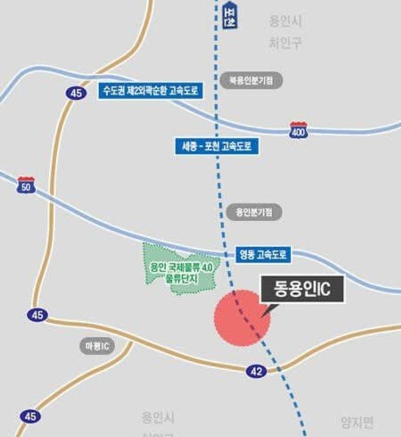 [용인=뉴시스]동용인 IC 위치도(사진=용인시 제공) 2025.10.23.photo@newsis.com *재판매 및 DB 금지