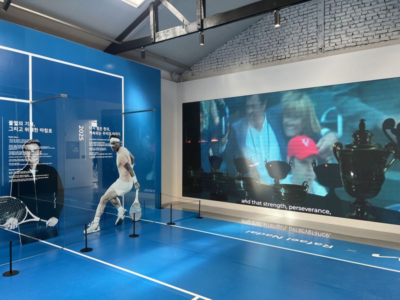 다음달 9일까지 기아는 서울 성동구 기아 언플러그드 그라운드에서 라파엘 나달 팝업스토어를 개장한다. 사진=박경호 기자