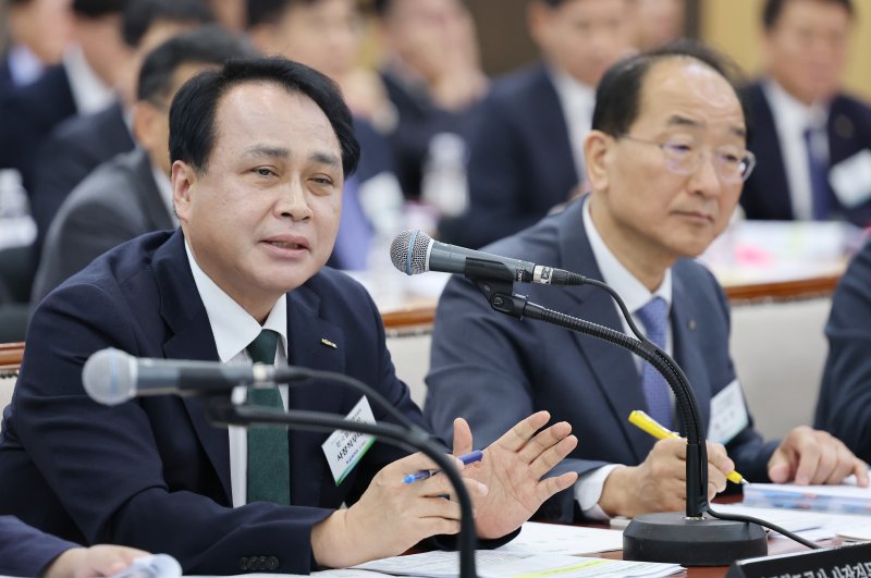 정정래 코레일 사장직무대행이 21일 한국철도공사(코레일) 대전본사에서 열린 국회 국토교통위원회의 한국철도공사, 국가철도공단, (주)에스알(SR) 등에 대한 국정감사에서 위원의 질의에 답변하고 있다. 2025.10.21/뉴스1 ⓒ News1 김기태 기자