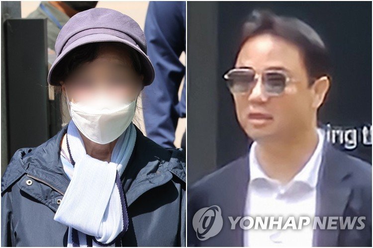 김건희 여사의 모친 최은순(왼쪽)씨와 오빠 김진우씨. 사진=연합뉴스