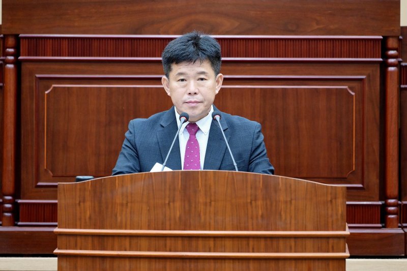 23일 연천군의회 본회의장에서 '5분 자유발언'을 하고 있는 박운서 군의원. (연천군의회 제공, 재판매 및 DB금지)