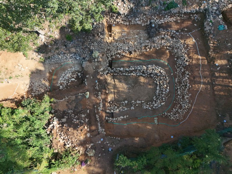 [양산=뉴시스] 우불산성 집수지 정밀 발굴조사 부지. (사진=양산시 제공) 2025.10.23. photo@newsis.com *재판매 및 DB 금지
