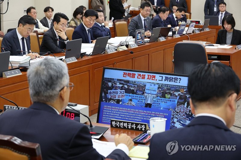 김소희 의원 질의에 답변하는 김동철 사장 (출처=연합뉴스)