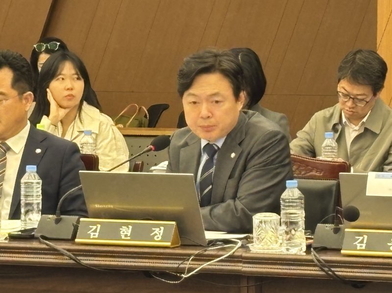 23일 BIFC에서 열린 국회 정무위 국정감사에서 질의하는 김현정 더불어민주당 국회의원 (2025.10.23/뉴스1 ⓒ News1 홍윤 기자)