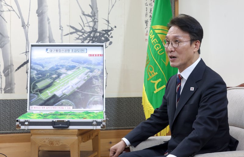 김민석 국무총리가 지난 22일 대구시청 동인청사를 방문한 모습. ⓒ News1 공정식 기자