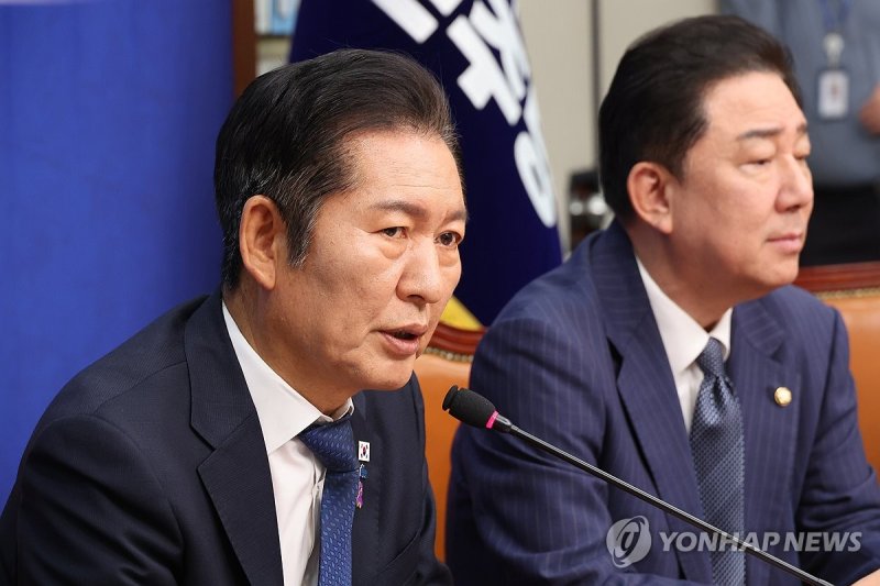 발언하는 정청래 대표 (출처=연합뉴스)