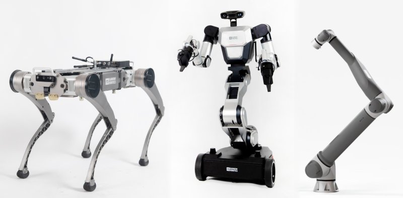 삼성중공업은 국내 대표 로봇 전문 기업인 레인보우로보틱스와 '조선용 로봇 개발 및 사업화를 위한 업무협약'을 체결 하고 협동로봇을 기반으로 한 'AI탑재 용접 로봇' 개발을 시작으로 이동형 양팔로봇, 4족로봇까지 협력 범위를 확대할 것이라고 밝혔다.사진은 4족로봇 등 개발예정 로봇 모습. 삼성중공업 제공