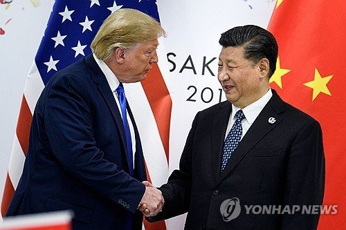 2019년 G20 정상회의에서 만난 트럼프와 시진핑 (출처=연합뉴스)