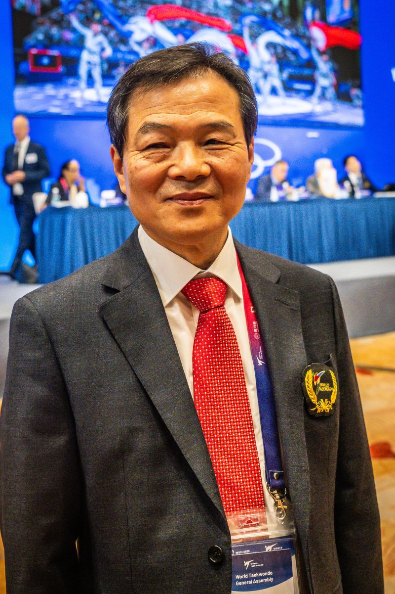 [서울=뉴시스] 세계태권도연맹(WT) 부총재로 선출된 양진방 대한태권도협회장. (사진 = WT 제공) *재판매 및 DB 금지
