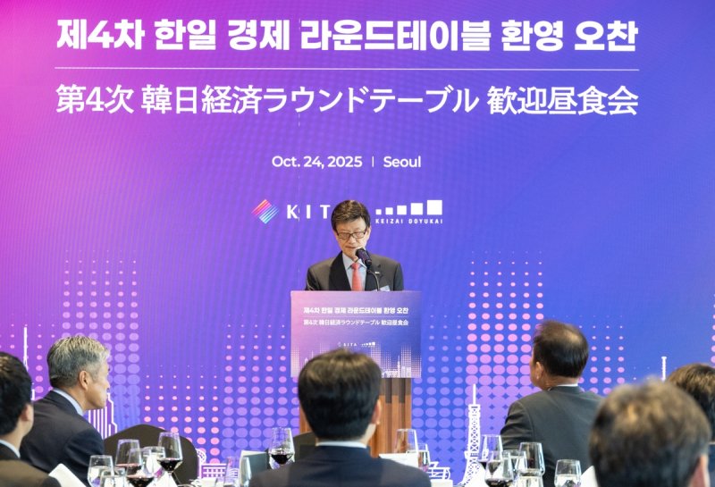 제4차 한일 경제 라운드테이블 발언하는 윤진식 무역협회장 (출처=연합뉴스)