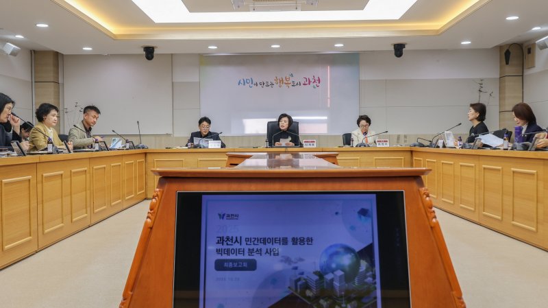 [과천=뉴시스] 과천시가 지난 23일 민간데이터를 활용한 빅데이터 분석사업 최종 보고회를 열고 있다. (사진=과천시 제공).2025.10.24. photo@newsis.com