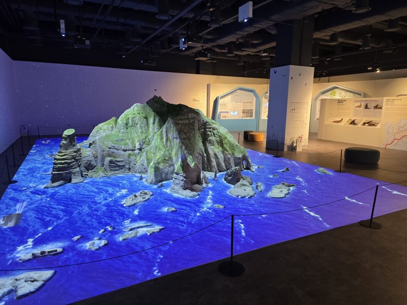 24일 재개관한 동북아역사재단 독도체험관 전시 전경. ⓒ 뉴스1 김정한 기자