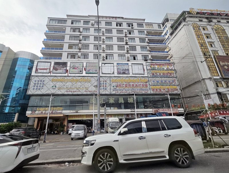 중국어 간판 즐비한 캄보디아 시아누크빌 상가 건물 (출처=연합뉴스)