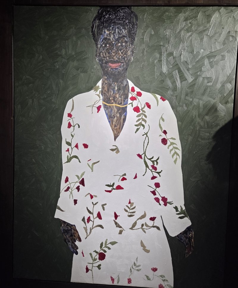 아모아코 보아포 2025년 작 '수놓은 장미들'(Embroidered Roses) (출처=연합뉴스)