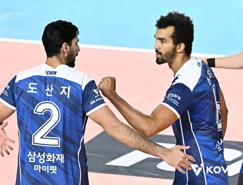 삼성화재의 도산지(왼쪽)와 아히 (출처=연합뉴스)