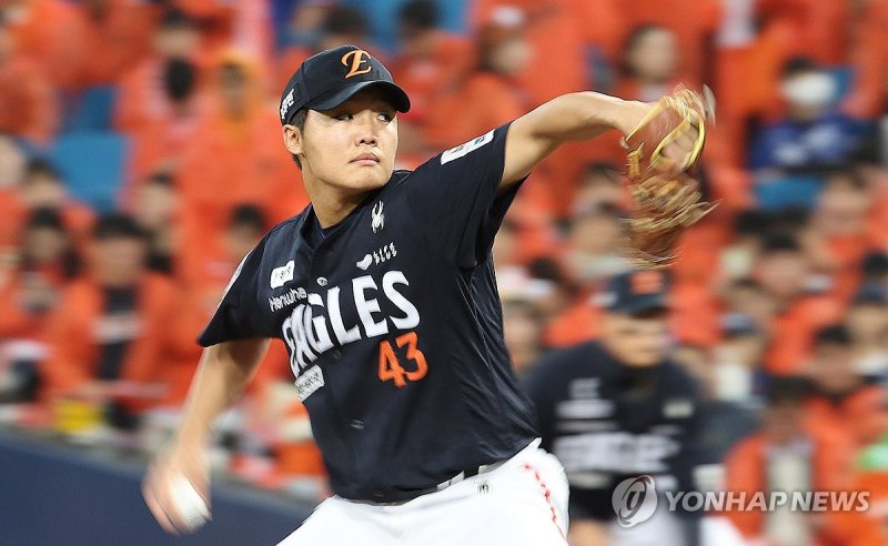 정우주, 3⅓이닝 5K 무실점 역투 (출처=연합뉴스)