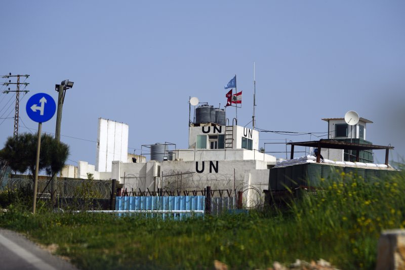 [마르카바=AP/뉴시스]레바논 남부 이스라엘 국경지대에 주둔한 유엔 평화유지군(UNIFIL)의 기지. 이스라엘군은 2024년 10월10일 UNIFIL 초소를 공격해 유엔군 병사 2명이 부상했고 올해 10월 26일에도 순찰대에 무인기와 탱크 포격을 가했다. 2025. 10.27.
