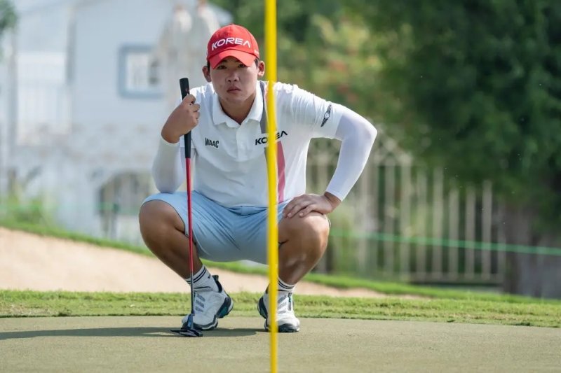 안성현의 아시아퍼시픽 아마추어 챔피언십 경기 모습 (출처=연합뉴스)