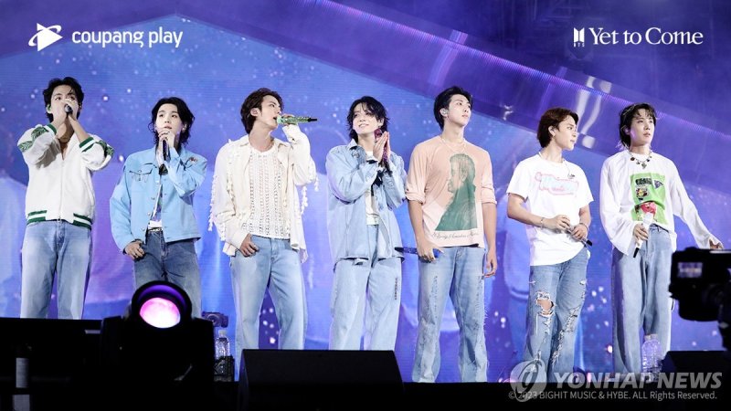그룹 방탄소년단(BTS)의 콘서트 'BTS: Yet to Come' (출처=연합뉴스)