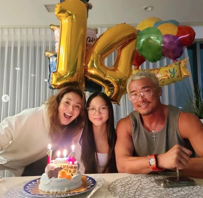 추성훈♥야노 시호, 딸 추사랑 생파…눈 깜짝할 사이 14번째 생일