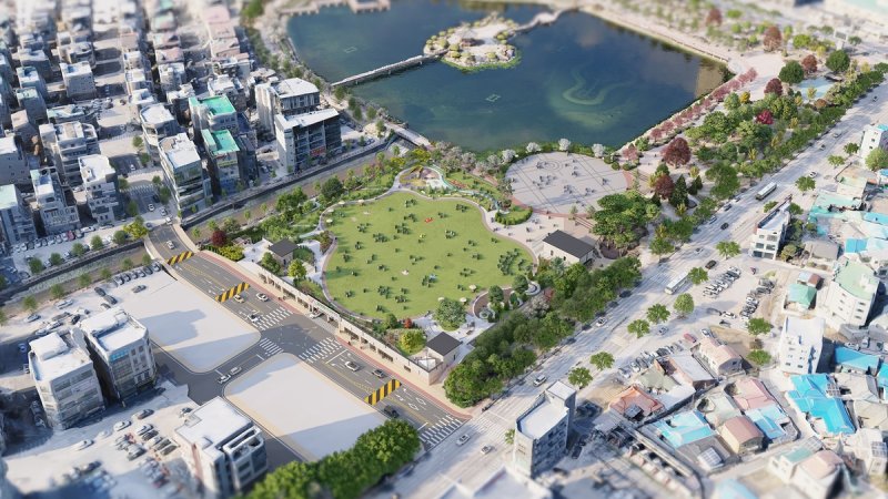 서산 예천지구 공영주차장·초록광장 조감도 (출처=연합뉴스)