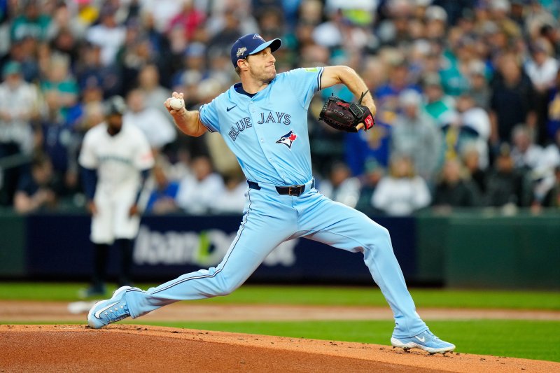 [시애틀=AP/뉴시스] 메이저리그(MLB) 토론토 블루제이스의 맥스 셔저. 2025.10.17