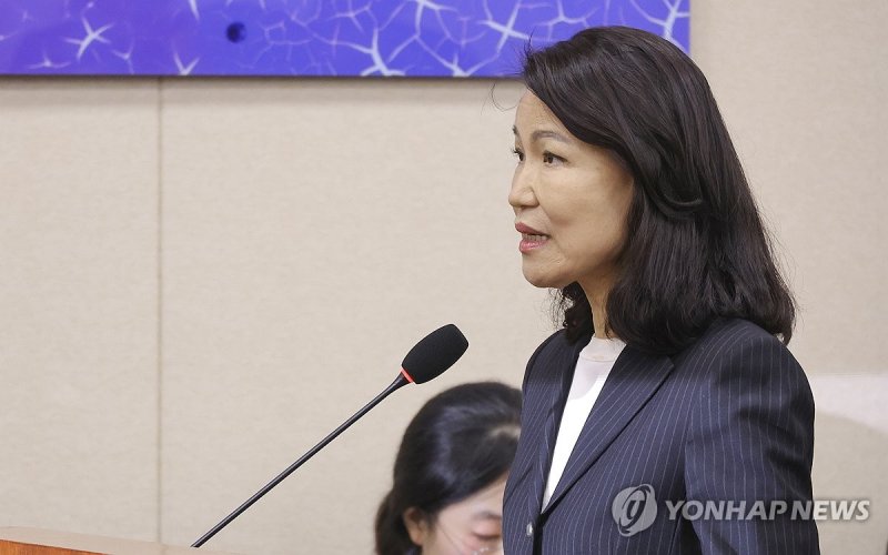국정감사 증인으로 출석해 발언하는 이진숙 전 방송통신위원장 (출처=연합뉴스)