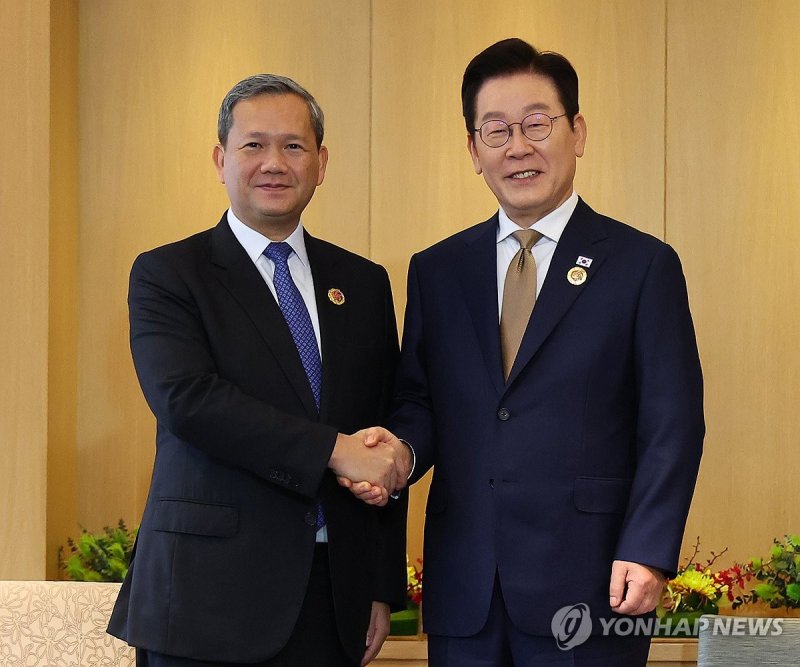 이재명 대통령, 한-캄보디아 정상회담 (출처=연합뉴스)