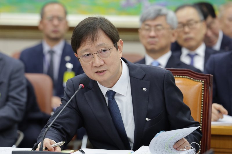 이찬진 금융감독원장이 21일 서울 여의도 국회 정무위원회에서 열린 금융감독원 등에 대한 국정감사에서 의원 질의에 답변하고 있다. 2025.10.21/뉴스1 ⓒ News1 신웅수 기자