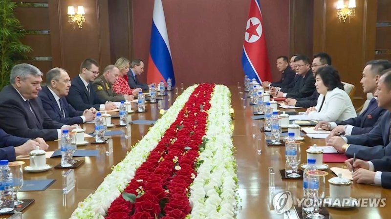 7월 북한 원산에서 열린 북러 외무장관 회담 (출처=연합뉴스)
