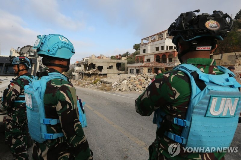작전 활동 중인 레바논 유엔 평화유지군 (출처=연합뉴스)