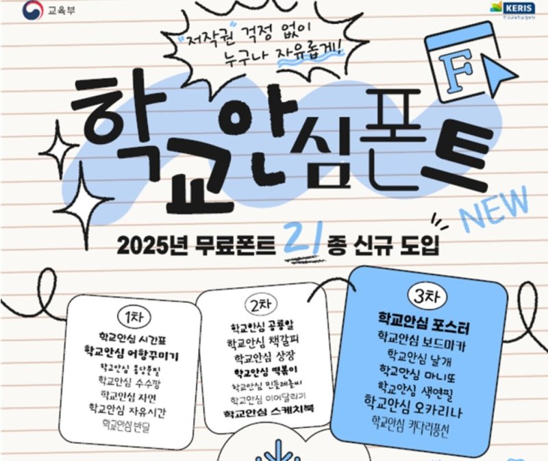 학교 안심폰트 21종 신규 배포 (출처=연합뉴스)