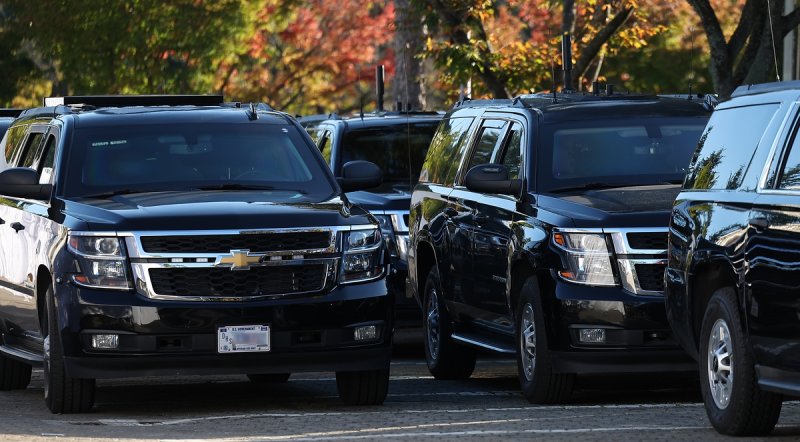 주차된 미국 경호차량 (출처=연합뉴스)