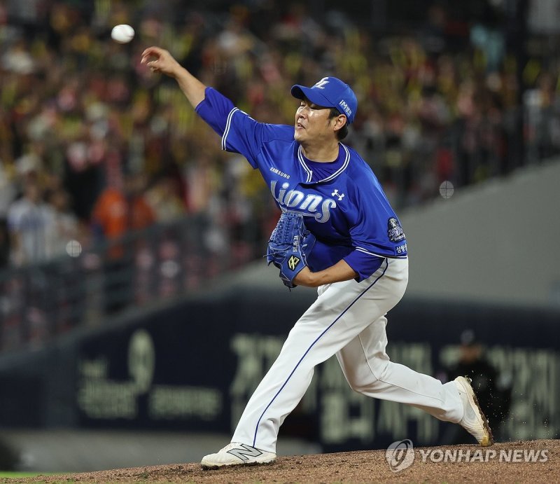 역투하는 삼성 송은범 (출처=연합뉴스)