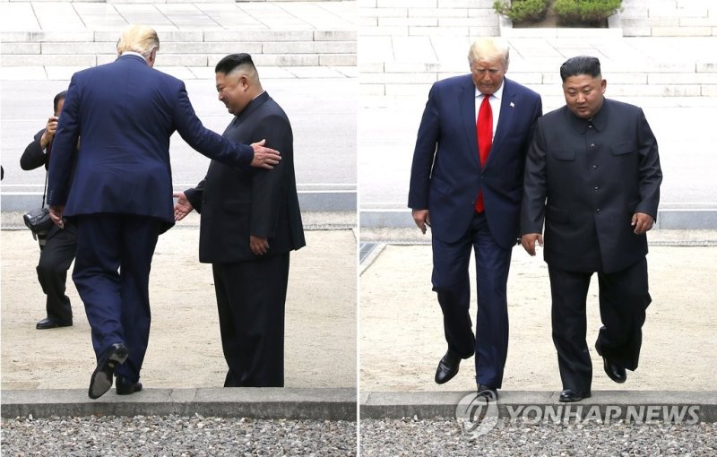 북미 정상, '북으로, 남으로' (출처=연합뉴스)