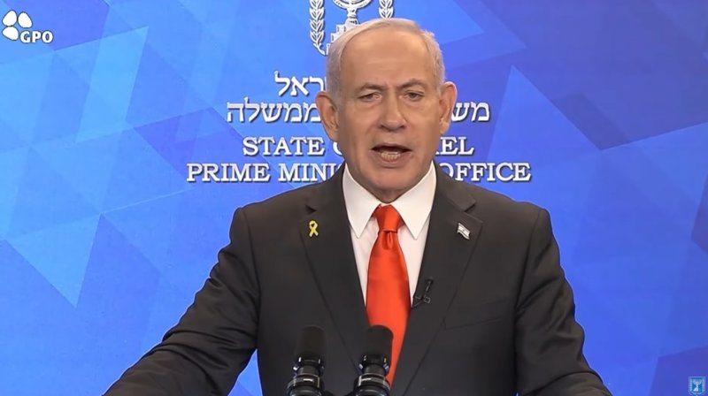 베냐민 네타냐후 이스라엘 총리가 4일(현지시간) 방송을 통해 가자지구 전쟁 종식을 위한 협상과 관련한 성명을 발표하고 있다.(이스라엘 정부보도실 유튜브 캡처, 재판매 및 DB금지) 2025.10.04. ⓒ News1 류정민 특파원