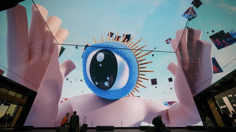 디스트릭트의 'FLOW, Thereafter'가 영국 런던 아우터넷에서 상영되고 있다.(디스트릭트 제공)