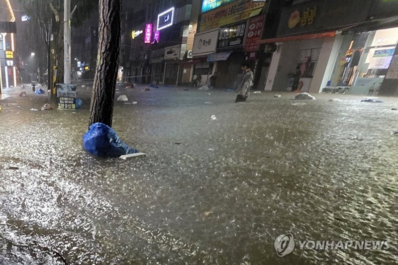 침수 피해 반복된 광주 북구 도심 (출처=연합뉴스)
