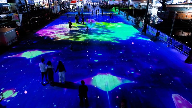 문화마당 미디어아트.(통영시 제공. 재판매 및 DB금지)