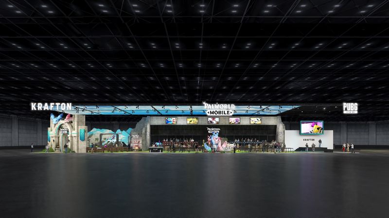 크래프톤이 지스타 2025에 마련한 부스 조감도. 크래프톤은 올해 지스타에 ‘팰월드 모바일’을 최초 공개한다. 크래프톤 제공