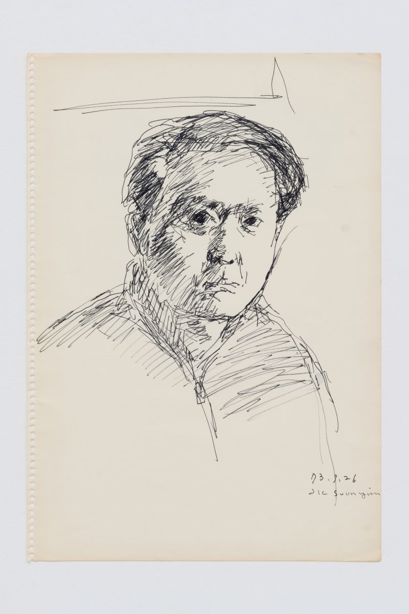 자화상 35.7x24.5cm 종이에 펜 1973 *재판매 및 DB 금지