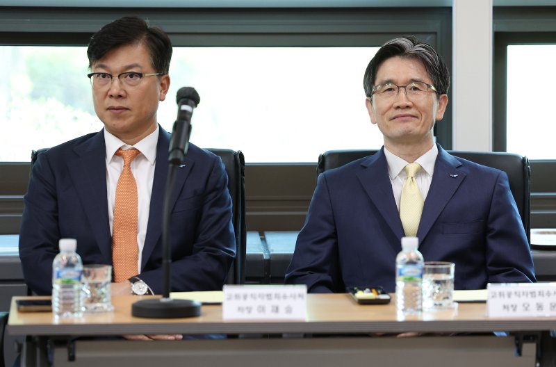 고위공직자범죄수사처 오동운 처장과 이재승 차장. 2025.6.17/뉴스1 ⓒ News1 오대일 기자