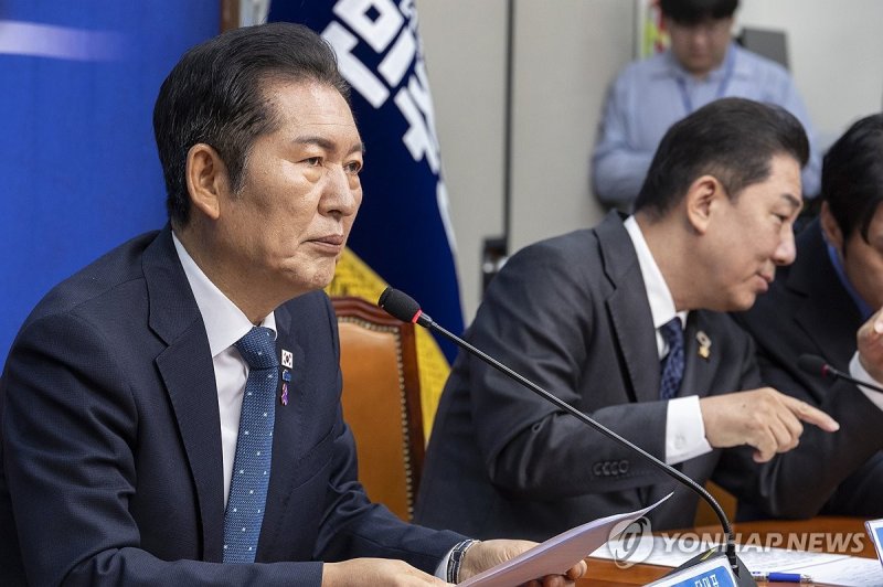 사법 개혁안 관련 발언하는 정청래 대표 (출처=연합뉴스)