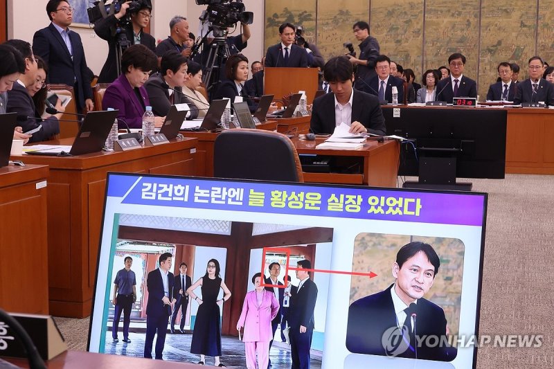 김건희 근정전 어좌 착석 관련 답변하는 황성운 전 비서관 (출처=연합뉴스)