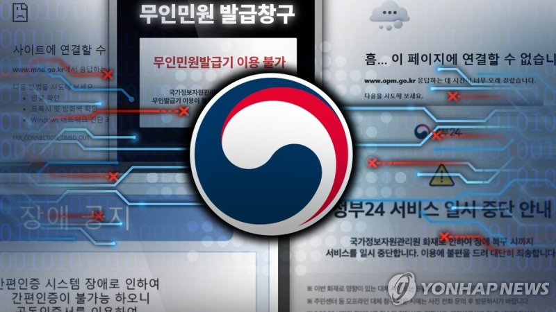 국가 전산 시스템 마비 (PG) (출처=연합뉴스)