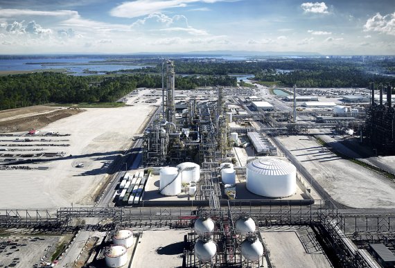 삼성E&A가 수행했던 미국 MEG 플랜트 전경. 삼성E&A 제공