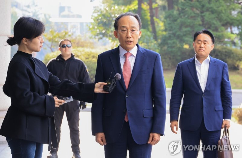 추경호, 내란특검 출석 (출처=연합뉴스)